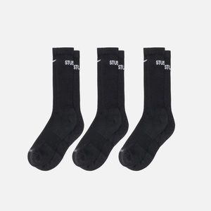 Stussy x nike dri-fit crew sock 3 pack black